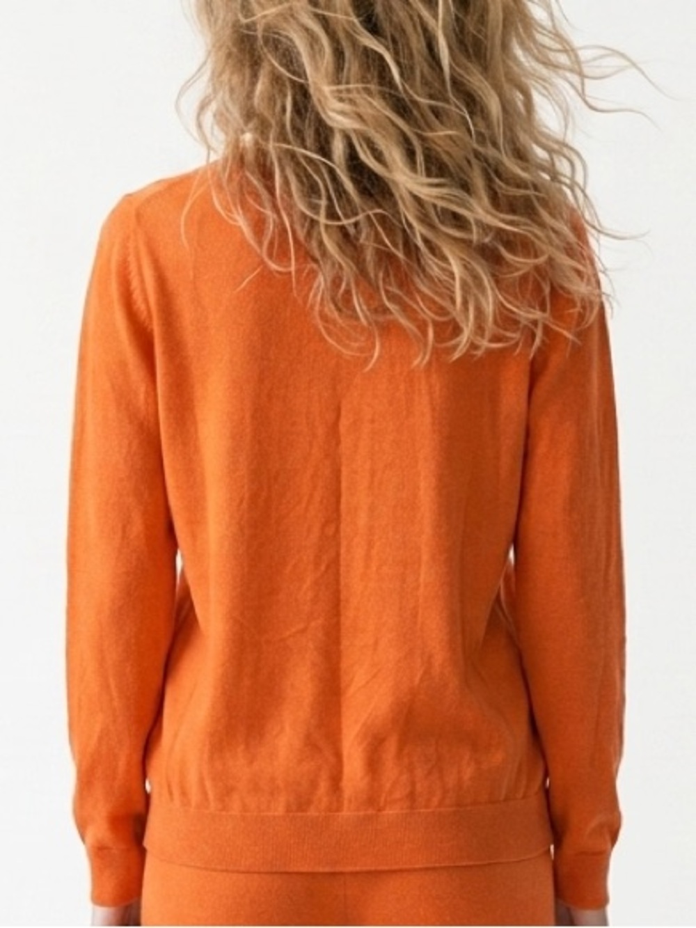 GAP Orange V-Neck Button Cardigan - Picture 7 of 13